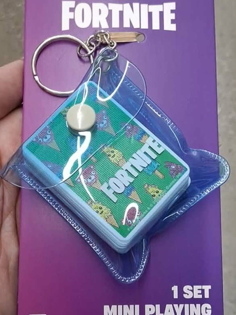 New Fortnite Mini Playing Card Set In A Keychain